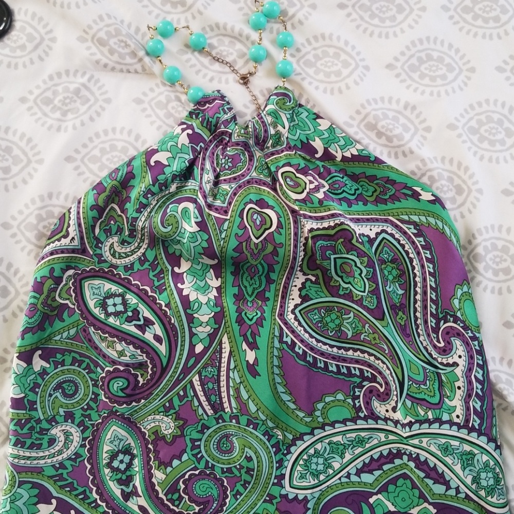 Cute silk halter top